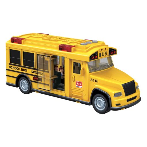 Жълт училищен автобус със светлина